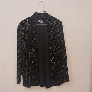 JBS Black Blazer with Gold Detailing